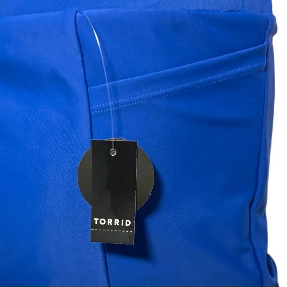 Torrid Blue Ultra High-Rise Active Swim Bottom with Pockets NWT 3 3XL